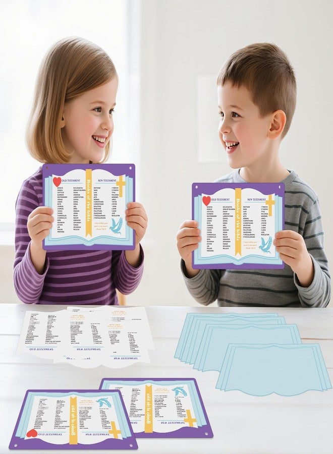 PLUVAVA 32 Set Books of The Bible Craft Kit Sunday School Crafts DIY Christian Bible Sticker Hanging Ornament for School Home Classroom Religious VBS Church Activities - Image 5